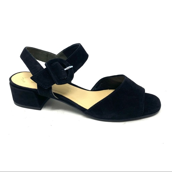 Gabor Shoes - Gabor 81.742.17 black suede ankle strap sandals